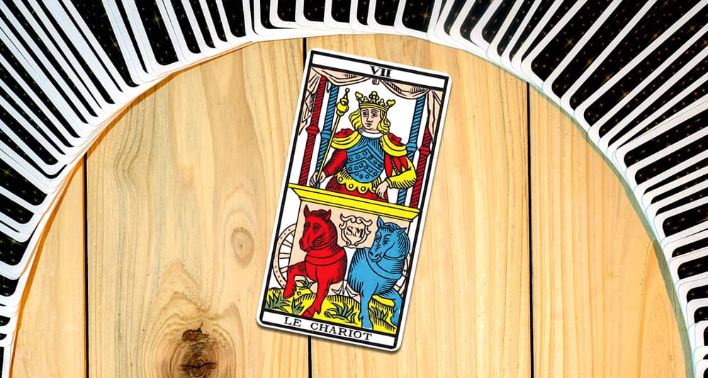 Le Chariot dans le tarot de Marseille